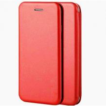 Луксозен кожен калъф Flip тефтер със стойка OPEN за Xiaomi Mi 11i 5G - червен