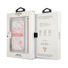 Оригинален гръб Guess Marble с връзка за Apple iPhone 13 6.1" - розов / мрамор