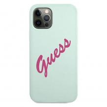 Оригинален гръб Guess Silicone Vintage за Apple iPhone 12 / 12 Pro 6.1'' - Guess / мента