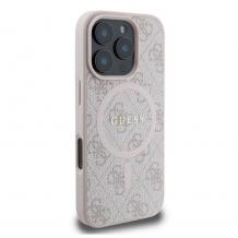 Оригинален кейс Guess HC MagSafe PU 4G Ring Classic Logo case за iPhone 16 Pro Max (6.9) - светлорозов гръб
