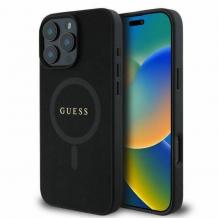 Оригинален кейс Guess Saffiano MagSafe case за iPhone 16 Pro Max (6.9) - черен гръб