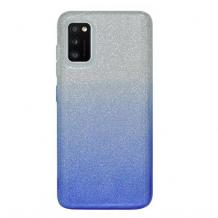 Силиконов калъф / гръб / TPU за Samsung Galaxy S21 Plus - преливащ / сребристо и синьо / брокат