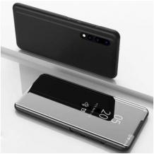 Луксозен калъф Clear View Cover с твърд гръб за Huawei P Smart Pro - черен