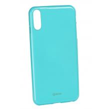 Луксозен силиконов калъф / гръб / TPU Roar LA-LA Glaze Series за Huawei P20 - светло син / брокат