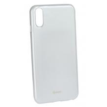 Луксозен силиконов калъф / гръб / TPU Roar LA-LA Glaze Series за Huawei P20 - бял / брокат