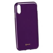 Луксозен силиконов калъф / гръб / TPU Roar LA-LA Glaze Series за Huawei P20 - лилав / брокат