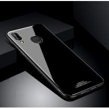 Луксозен стъклен твърд гръб за Huawei P20 Lite - черен