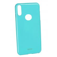 Луксозен силиконов калъф / гръб / TPU Roar LA-LA Glaze Series за Huawei P20 Lite - сетло син / брокат