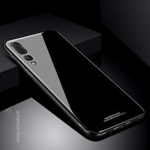 Луксозен стъклен твърд гръб за Huawei P20 Pro - черен