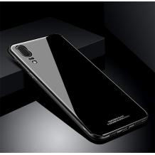Луксозен стъклен твърд гръб за Huawei P20 - черен