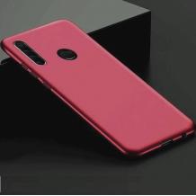 Силиконов калъф / гръб / TPU за Huawei P30 Lite - тъмно червен / мат