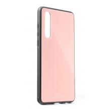 Луксозен стъклен твърд гръб за Huawei P30 - розов