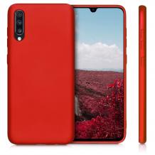 Луксозен силиконов гръб Silicone Cover за Huawei P40 lite E - червен