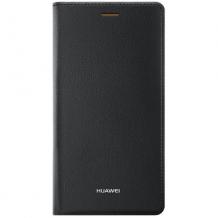 Оригинален кожен калъф Flip Cover за Huawei Ascend P8 - черен