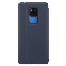 Луксозен калъф Smart View Cover за Huawei Mate 20 - тъмно син