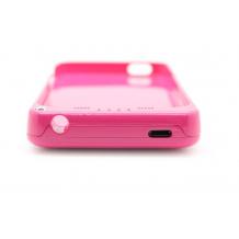 Заден капак / твърд гръб / батерия със стойка за Apple iPhone 5 / iPhone 5S - 2200mAh / розов