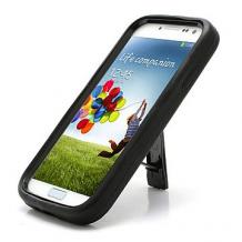 Калъф / гръб / със стойка 3в1 за Samsung Galaxy S4 I9500 / Samsung S4 I9505 - черен