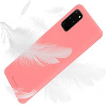 Луксозен силиконов калъф / гръб / TPU Mercury GOOSPERY Soft Jelly Case за Samsung Galaxy S20 - корал