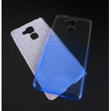 Силиконов калъф / гръб / TPU за Huawei Nova Smart - преливащ / сребристо и синьо / брокат