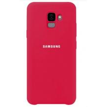 Оригинален гръб Silicone Cover за Samsung Galaxy J6 2018 - розов
