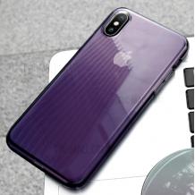 Луксозен силиконов гръб BASEUS Glow Case за Apple iPhone XS Max - черен