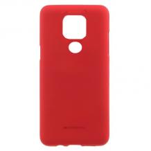 Луксозен силиконов калъф / гръб / TPU Mercury GOOSPERY Soft Jelly Case за Huawei Mate 20 - червен