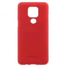 Луксозен силиконов калъф / гръб / TPU Mercury GOOSPERY Soft Jelly Case за Huawei Mate 20 - червен