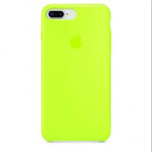 Оригинален гръб Silicone Cover за Apple iPhone 7 Plus / iPhone 8 Plus - лайм