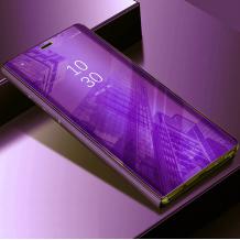 Луксозен калъф Clear View Cover с твърд гръб за Samsung Galaxy A30 - лилав