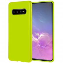 Силиконов калъф / гръб / TPU NORDIC Jelly Case за Samsung Galaxy S10 Plus - лайм