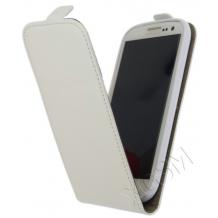 Кожен калъф Flip тефтер Flexi със силиконов гръб за Samsung Galaxy S6 G920 - бял