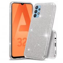 Силиконов калъф / гръб / TPU за Samsung Galaxy A32 5G - сребрист / брокат