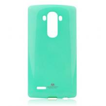 Луксозен силиконов калъф / гръб / TPU Mercury GOOSPERY Jelly Case за LG G4 - светло зелен