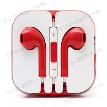 Стерео слушалки /Handsfree/ 3,5mm - червени