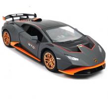 Метална кола с отварящи се врати капаци светлини и звуци Lamborghini Huracan STO 2021 1:24