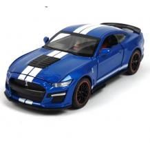 Метална кола Ford Mustang Shelby GT500 с отварящи се врати капаци светлини и звуци 1:32