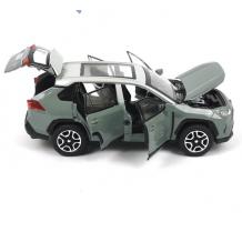 Метална кола Toyota RAV4 с отварящи се врати капаци светлини и звуци 1:32