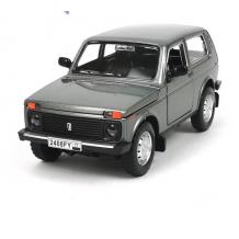 Метална кола с отварящи се врати капаци светлини и звуци Lada Niva 1:24