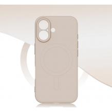 Луксозен гръб / кейс / Smooth Guard Silicone Case с безжично зареждане MagSafe за Apple iPhone 16 (6.1) - бежов