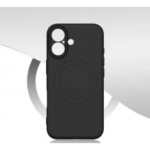 Луксозен гръб / кейс / Smooth Guard Silicone Case с безжично зареждане MagSafe за Apple iPhone 16 Plus (6.7) - черен