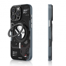 Удароустойчив гръб TPU кейс Youngkit Starship Series Case с безжично зареждане MagSafe за Apple iPhone 16 Pro (6.3) - черен