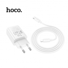 Зарядно устройство HOCO N62 220V 30W / Type C to Lightning - бяло