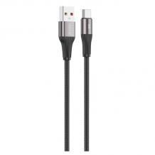 Кабел VIDVIE CB4038 за зареждане и пренос на данни / USB to Type-C 3A 1m - черен