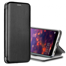 Луксозен кожен калъф Flip тефтер със стойка OPEN за Samsung A54 - черен