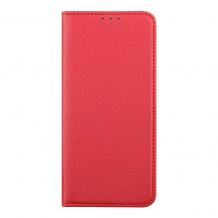 Кожен калъф Flip тефтер Magnet Book със стойка за Xiaomi Redmi Note 14 Pro - червен
