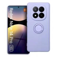 Силиконов твърд гръб TPU кейс / Case Magnetic Finger Ring Car Holder / за Xiaomi Redmi Note 14 Pro - лилав