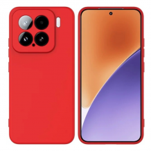 Силиконов калъф / кейс / Nano TPU за Xiaomi 15 - червен гръб със защита за камерата