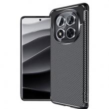 Луксозен силиконов калъф / кейс / TPU Auto Focus за Xiaomi Redmi Note 14 Pro Plus - черен / Carbon