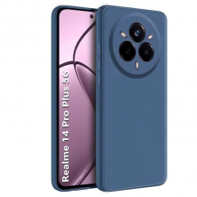 Силиконов калъф / кейс / Nano TPU за Realme 14 Pro Plus 5G - тъмно син гръб със защита за камерата