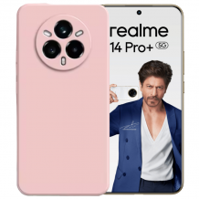 Силиконов калъф / кейс / Nano TPU за Realme 14 Pro Plus 5G - светло розов гръб със защита за камерата